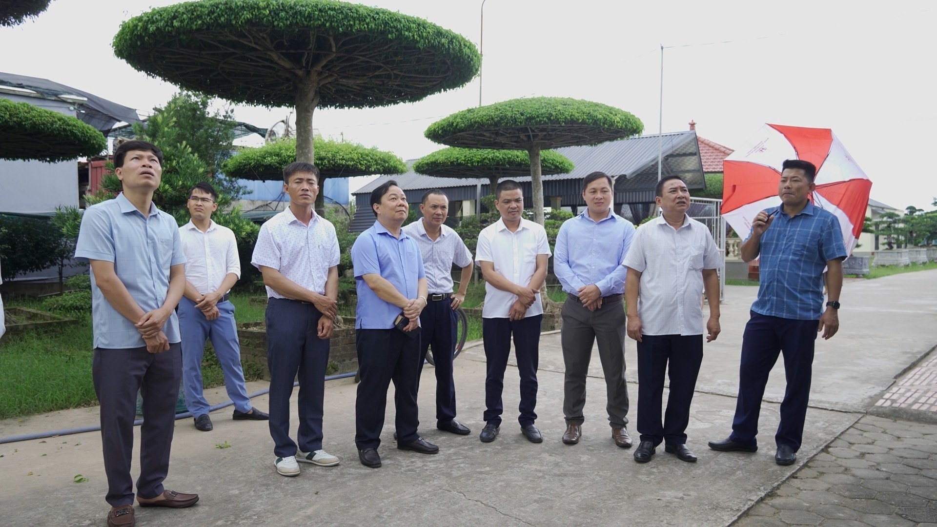 Đoàn công tác huyện Xín Mần tham quan, học tập kinh nghiệm mô hình trồng cây cảnh tại Làng nghề cây cảnh Vị Khê – tỉnh Nam Định