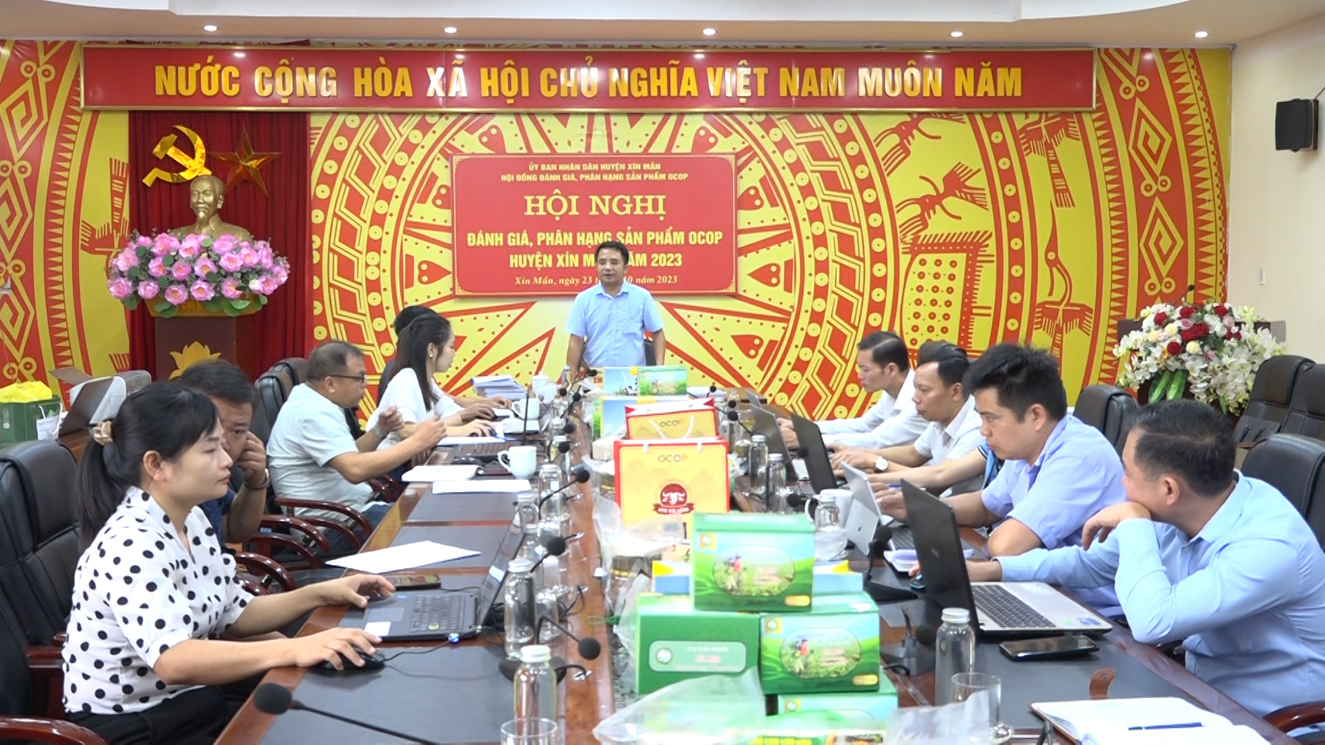 Hội nghị đánh giá, phân hạng sản phẩm OCOP huyện Xín Mần năm 2023