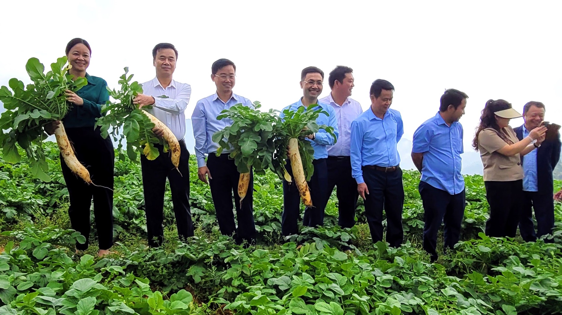 Đoàn công tác huyện Bắc Hà tỉnh Lào Cai trao đổi kinh nghiệm tại huyện Xín Mần