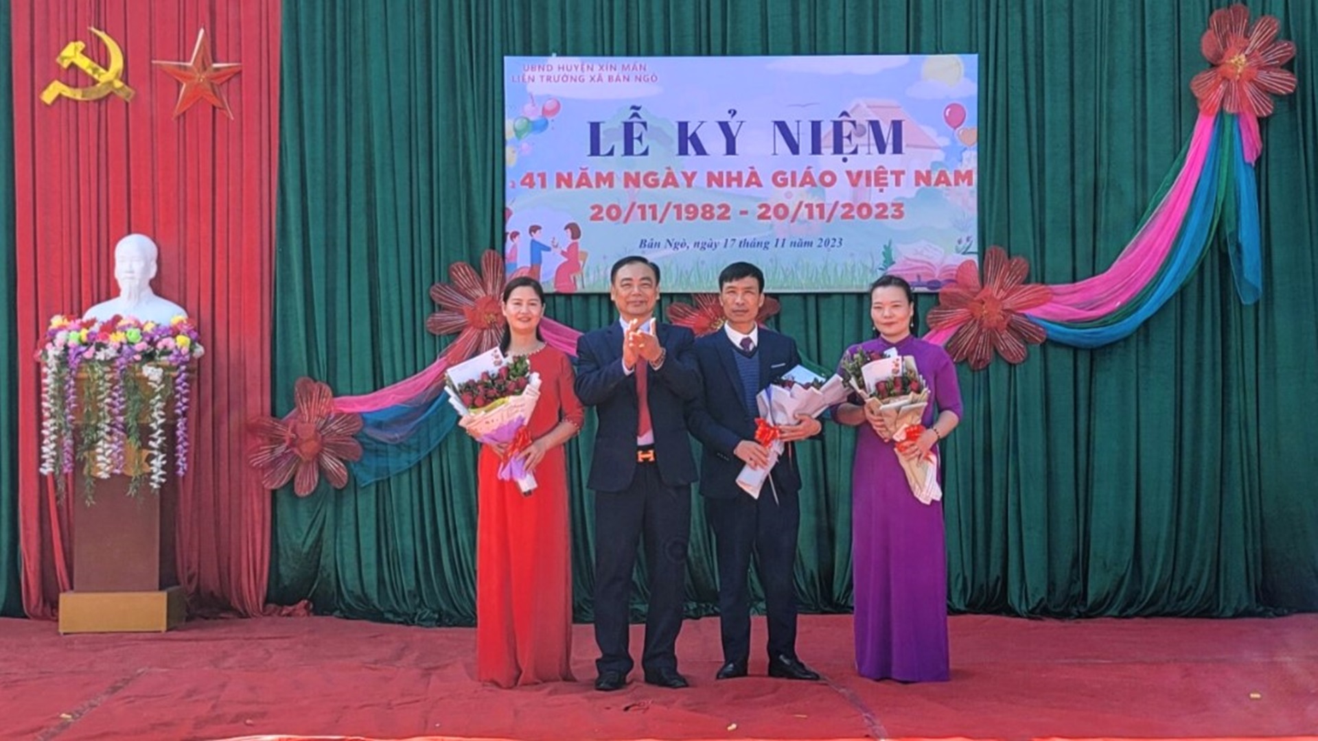 Liên trường xã Bản Ngò tổ chức Lễ kỷ niệm 41 năm ngày Nhà giáo Việt Nam