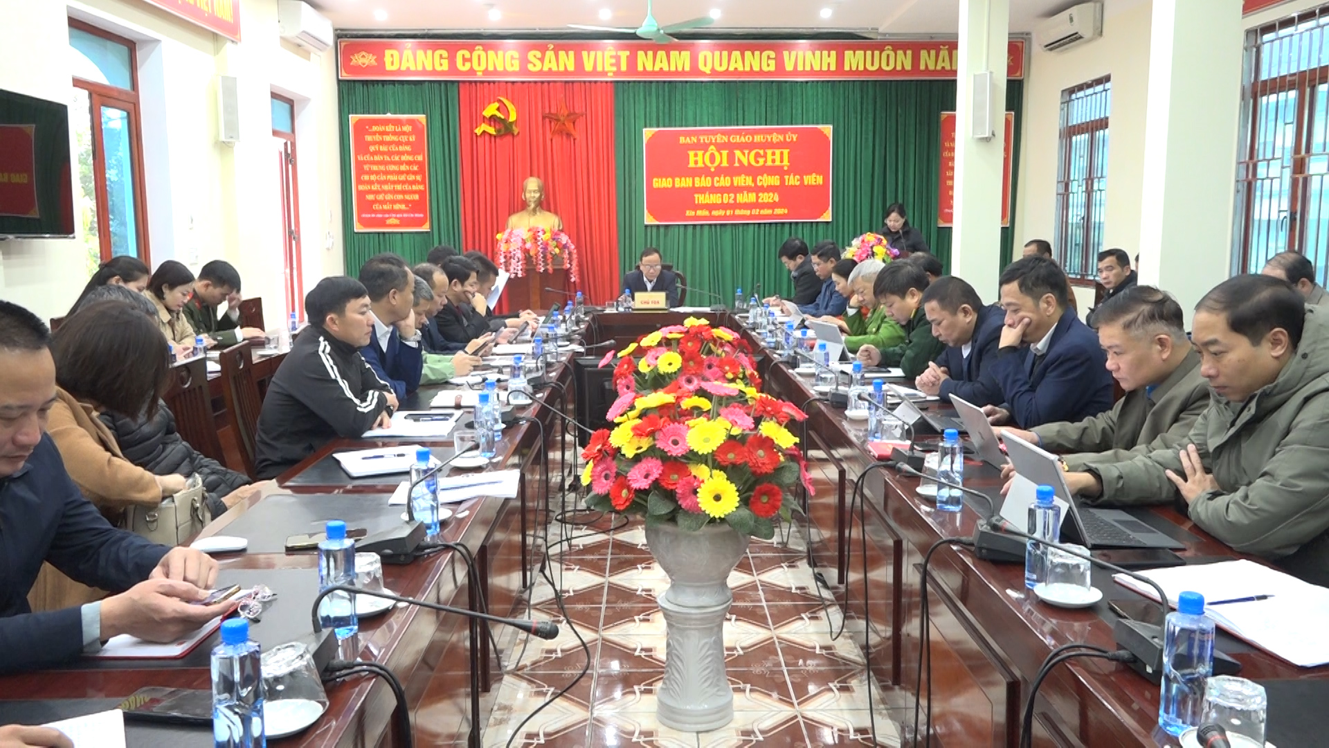 Ban Tuyên giáo Huyện uỷ tổ chức Hội nghị giao ban Báo cáo viên, cộng tác viên Tháng 2 năm 2024