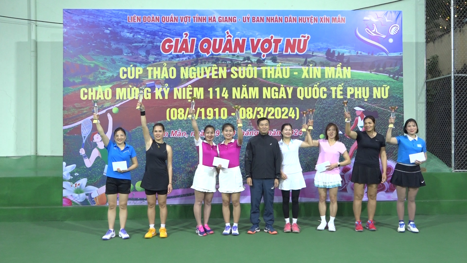 Giải Quần vợt nữ - Cúp thảo nguyên Suôi Thầu - Xín Mần Chào mừng kỷ niệm 114 năm ngày quốc tế phụ nữ 8/3 năm 2024