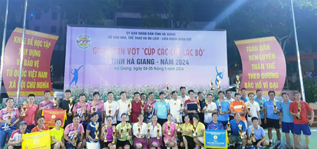 Câu lạc bộ Quần vợt huyện Xín Mần tham gia giải quần vợt Cúp các Câu lạc bộ tỉnh Hà Giang năm 2024