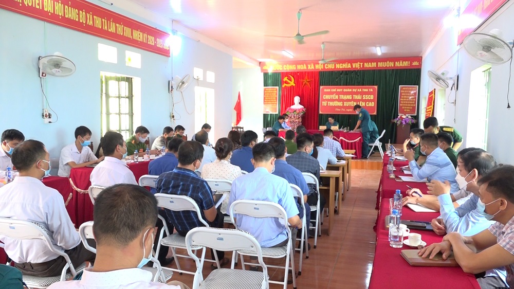 Xã Thu Tà tổ chức Diễn tập chiến đấu phòng thủ năm 2021