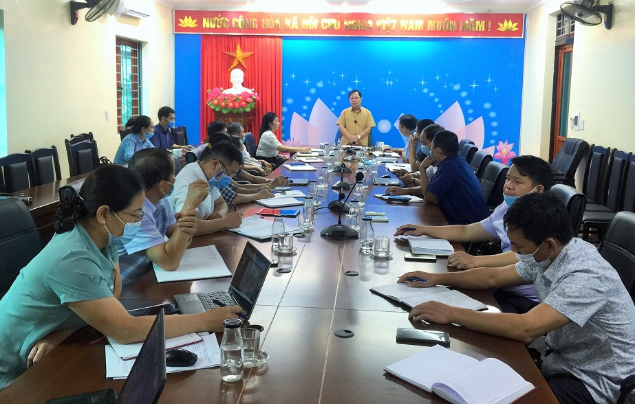 Huyện Xín Mần họp Ban chỉ đạo phòng chống dịch bệnh Covid 19