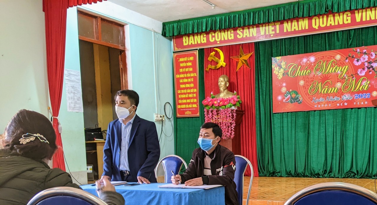 Phó chủ tịch UBND huyện Ngô Văn Tăng kiểm tra tình hình sau Tết  tại một số xã và trường học trên địa bàn huyện