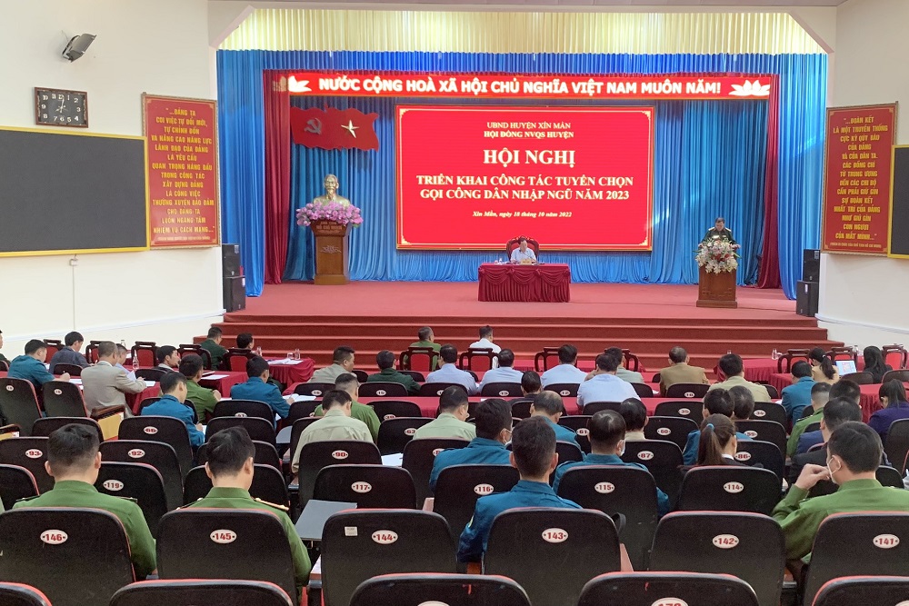 Hội đồng nghĩa vụ quân sự huyện Xín Mần triển khai công tác tuyển chọn và gọi công dân nhập ngũ năm 2023