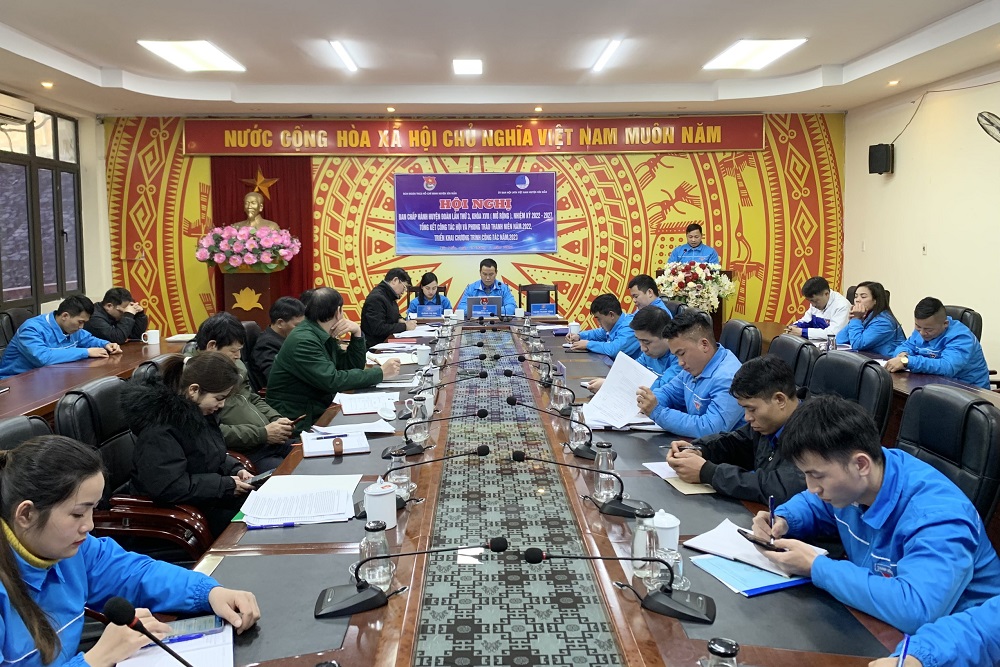 Huyện Đoàn Xín Mần tổ chức Hội nghị Tổng kết công tác Đoàn và phong trào Thanh thiếu nhi năm 2022