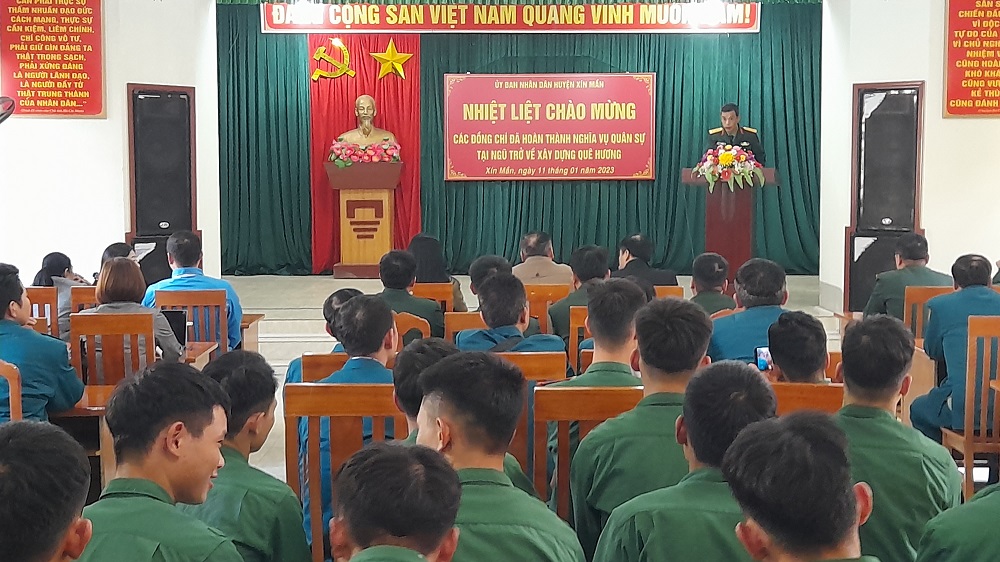 Huyện Xín Mần Tiếp nhận quân nhân hoàn thành nghĩa vụ quân sự trở về địa phương