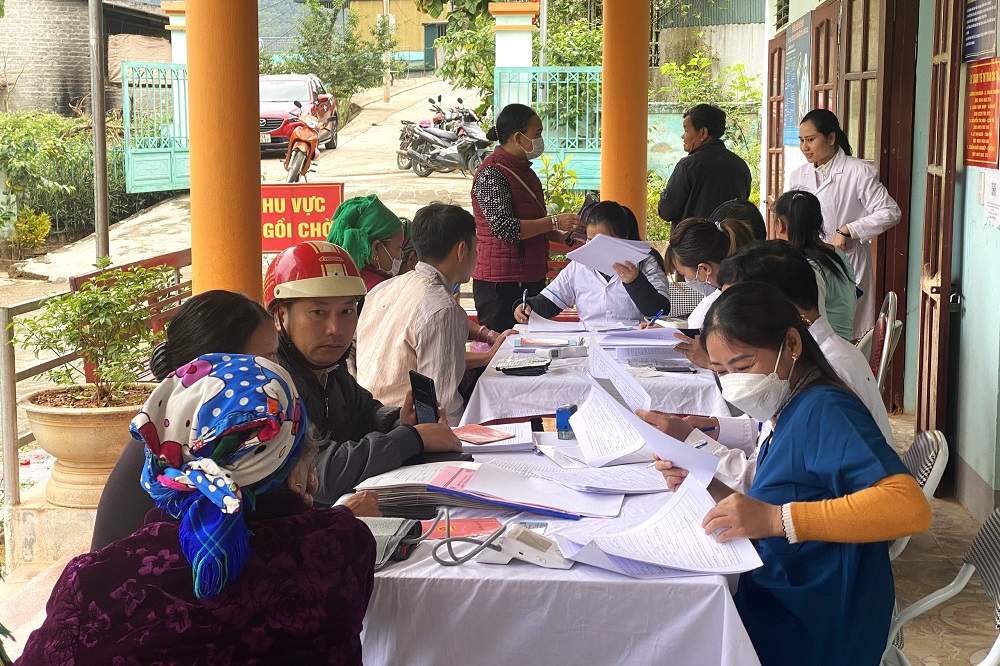 Thị trấn Cốc Pài tổ chức Khám sàng lọc và lập hồ sơ theo dõi sức khỏe cá nhân năm 2023